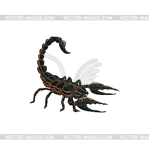 Scorpion icon, insect pest control extermination - vector clipart