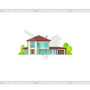 Дом здание патио фасад экстерьер дома - векторный эскиз