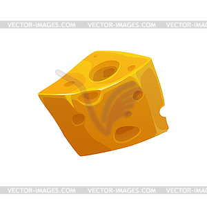 Swiss cheese Emmental dairy food of cows milk - vector clipart