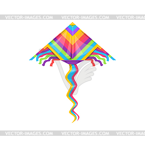 Color kite symbol of Maghi festival object isolate - vector image