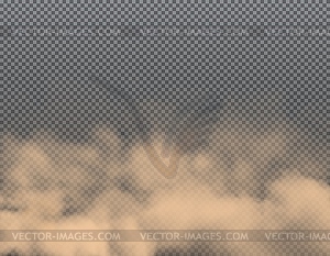 Dust, dirt smoke clouds of sand and dirt air smog - royalty-free vector image