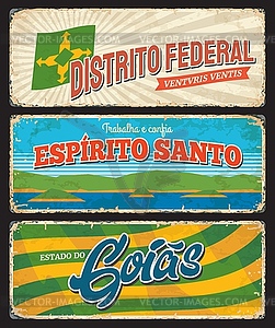 Goias, Distrito Federal, Espirito Santo provinces - vector clip art