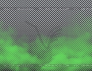 Green bad smell on transparent background - vector image