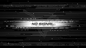 No signal screen glitch, broadcast fail backdrop - royalty-free vector image