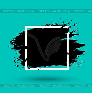 Гранж-рамка, фон с краской инсульта текстуры - стоковое векторное изображение