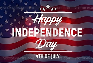 Happy Independence Day greeting card, usa - vector image