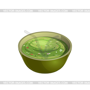 Tomatillo salsa verde mexican cuisine green sauce - vector image