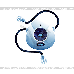 Artificial intelligence robot with repair grabs - vector clipart