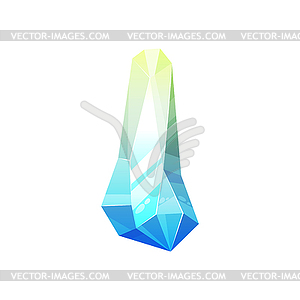 Precious stone turquoise sapphire, topaz mineral - royalty-free vector image