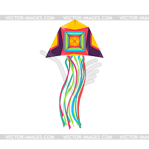 Color kite Uttarayan festival symbol - vector clipart / vector image