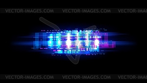 Digital distortion loading bar glitch background Vector Image