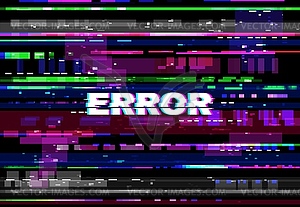 Экран ошибки сбоя, фон проблемы с видео VHS - изображение в формате EPS