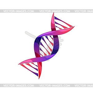 Dna helix icon, genetic medicine sign - vector clip art