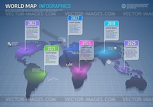 World map infographics, global country data - vector clipart / vector image