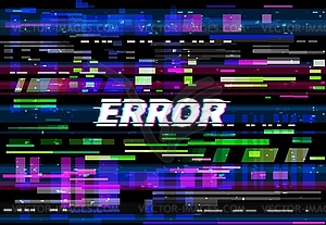 Глюк ошибка цвета пиксели экран проблемы с видео VHS - изображение векторного клипарта