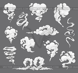 Vector Mystical Purple Backgrounds. Smoke Steam, Cloud Flow, Fluid