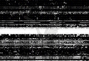 Screen with VHS video glitch effect, digital noise - vector clipart