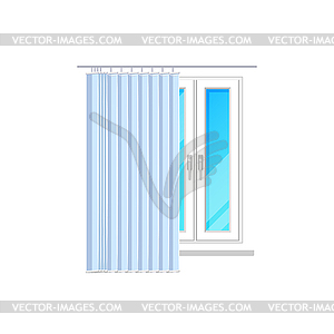 Window blinds shutters or jalousie curtain shades - vector clipart / vector image