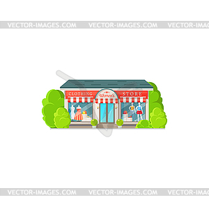 Shop facade exterior women clothing store - vector clipart / vector image