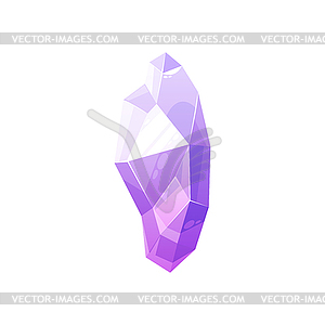 Sapphire carat gemstone, violet amethyst mineral - vector clipart