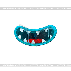 Monster mouth, smile disgusting jaws - vector clipart