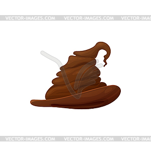 Cartoon witch hat icon, magician headwear - vector image