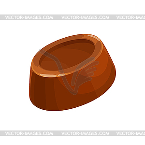 Chocolate candy, patisserie product icon - vector clipart