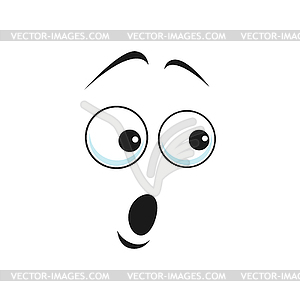 Emoji with shocked facial expression icon - vector image