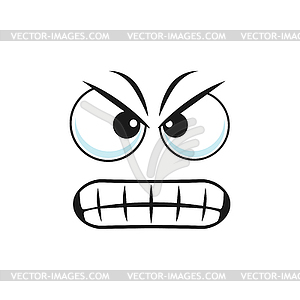 angry face clip art black and white