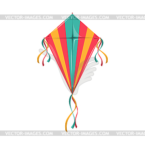 Flying color kite Sankranti fest symbol - vector clipart