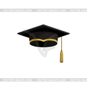 Graduation cap, college university student hat - vector clipart