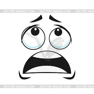 Emoji with shocked facial expression icon - vector image