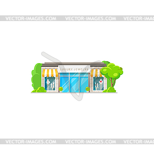 Luxury jewelry showroom facade exterior - vector image