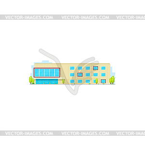 Building exterior facade urban construction house - vector clip art