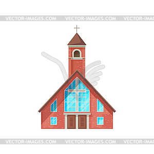 Catholic christian church building icon - vector clipart