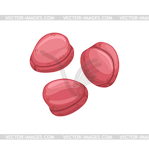 Розовые орехи кола кокс ингредиенты superfood - векторизованный клипарт