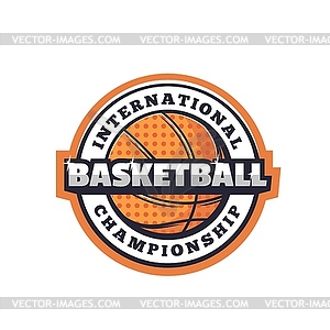 Basketball sport icon of ball - vector EPS clipart