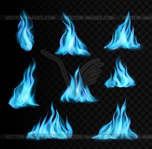 blue fire flames clipart