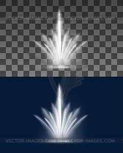 Fountain cascade of water jets and splashes spray - vector clipart