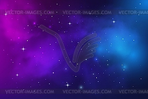 Space galaxy nebula, stardust in starry universe - vector image