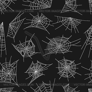Шаблон паутины, бесшовные паутины, Хэллоуин - векторный клипарт EPS