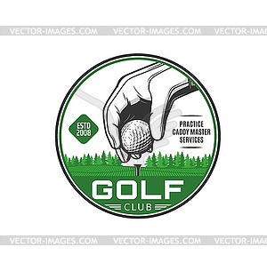 Golf sport club services icon or emblem - vector clipart