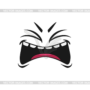 Depressed crying emoji in bad mood icon - vector image