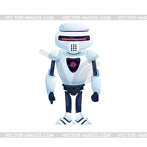 Futuristic robot kids toy, android icon - vector image