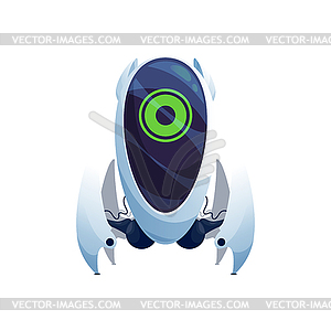 Electronic humanoid flying childish robot - vector clipart