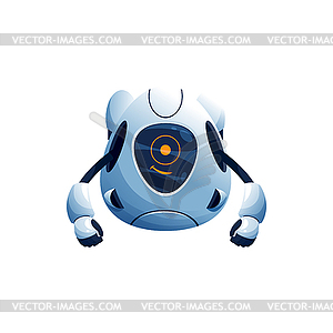 Robot with hands and without legs cartoon - color vector clipart