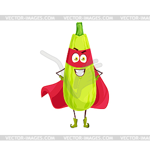 Cartoon squash super hero icon - vector clipart