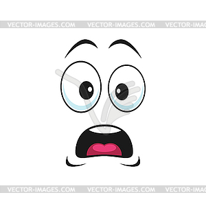 Emoji with shocked facial expression icon - vector clipart