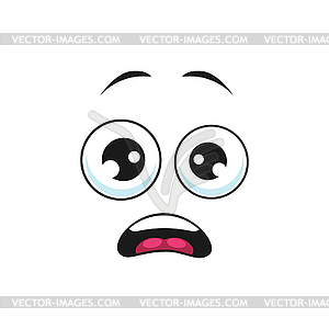 Emoji with shocked facial expression icon - vector image