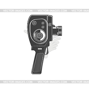 Old projector video camera shooting cam - vector clipart